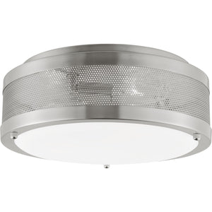Vander Medium Flush Mount in Midnight Black with Etched Glass / White Inside - Visual Comfort Ceiling Lights