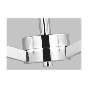 Vector Three Light Chandelier Chrome - Visual Comfort Ceiling Lights