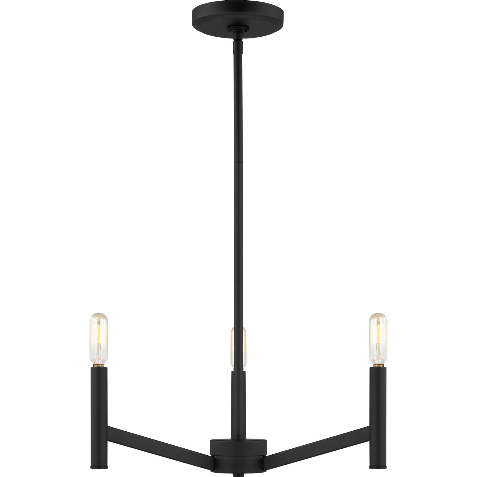 Vector Three Light Chandelier Chrome - Visual Comfort Ceiling Lights