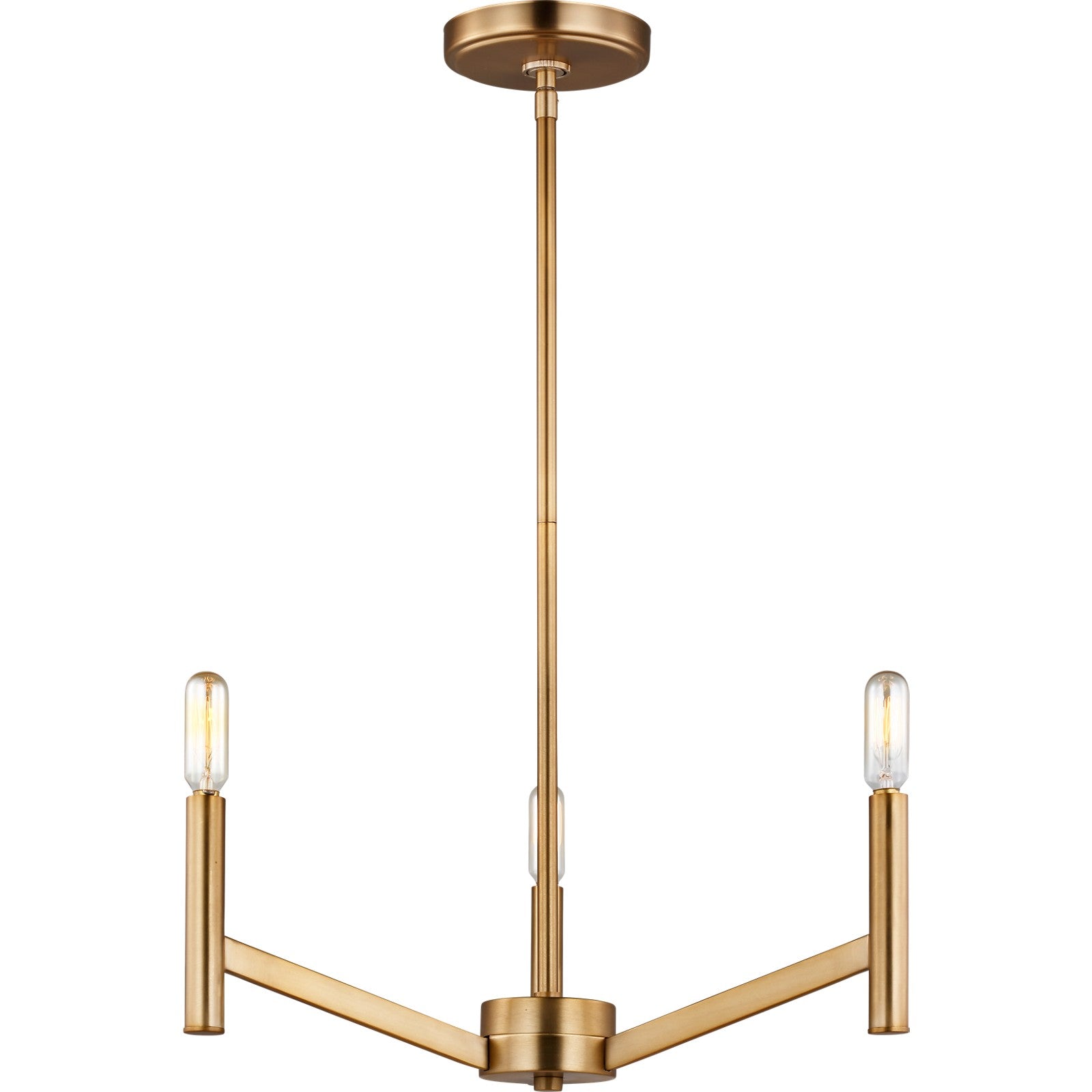 Vector Three Light Chandelier Chrome - Visual Comfort Ceiling Lights