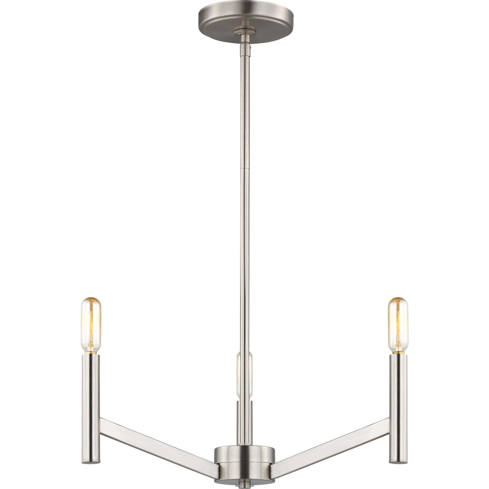 Vector Three Light Chandelier Chrome - Visual Comfort Ceiling Lights