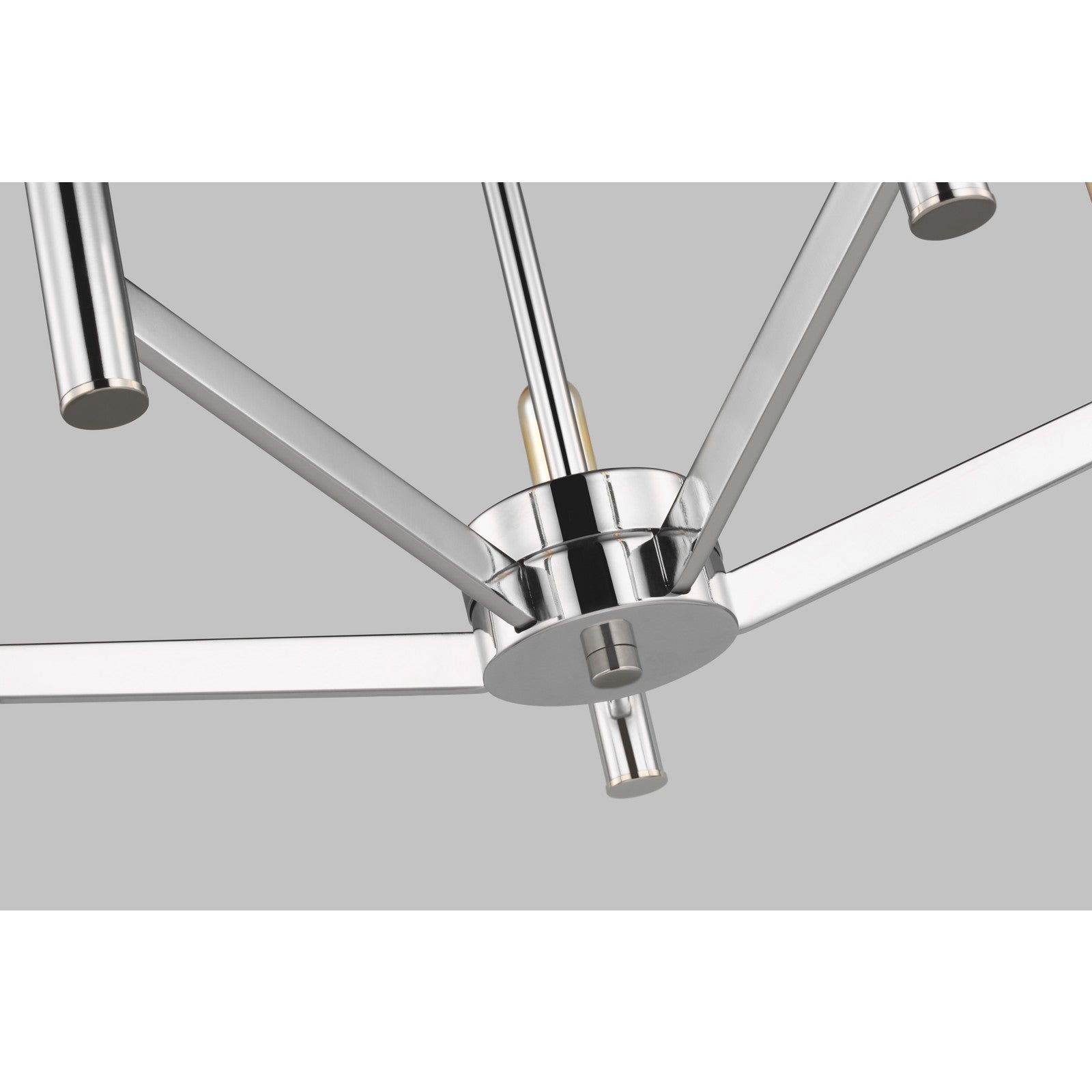 Vector Five Light Semi-Flush Mount Chrome - Visual Comfort Ceiling Lights