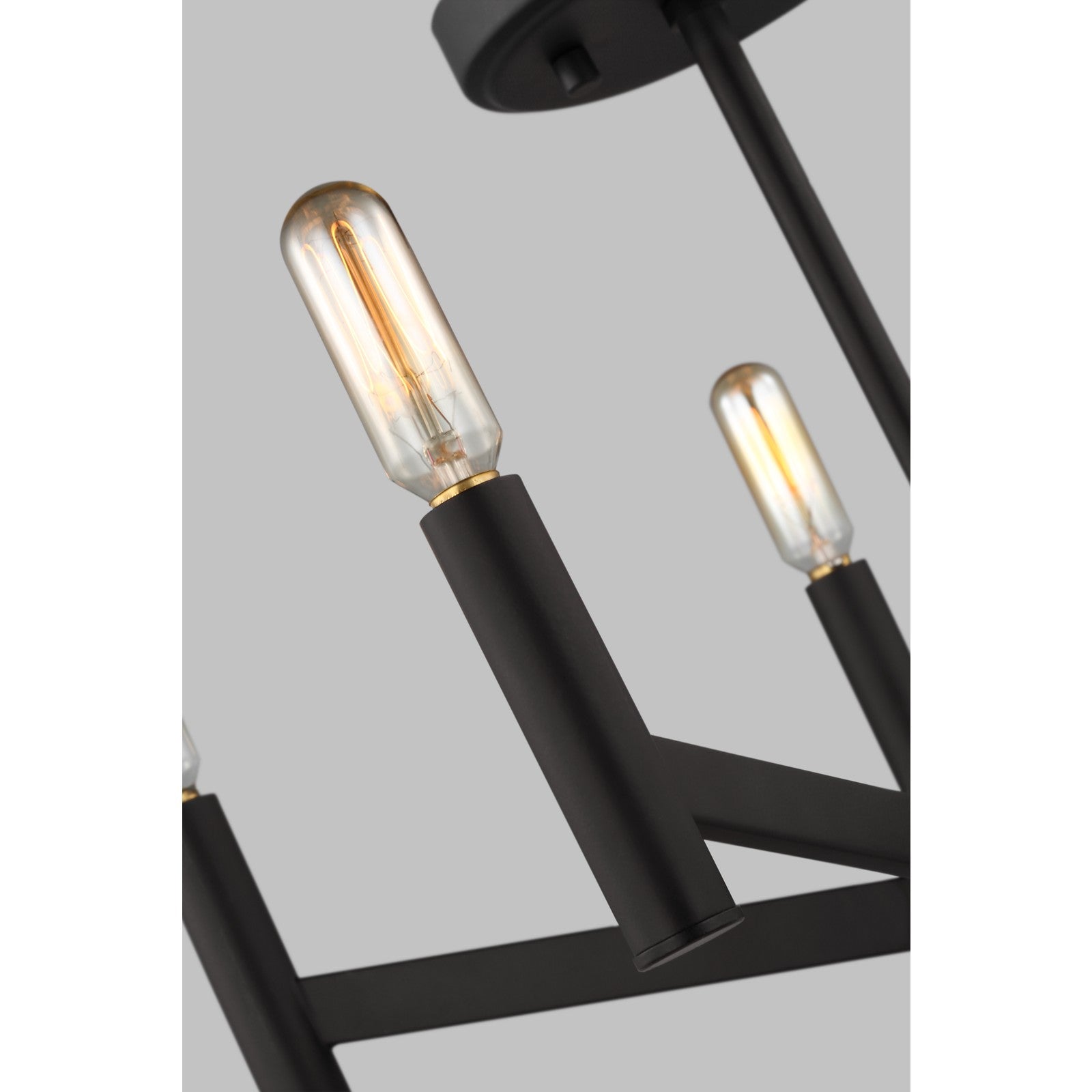 Vector Five Light Semi-Flush Mount Chrome - Visual Comfort Ceiling Lights
