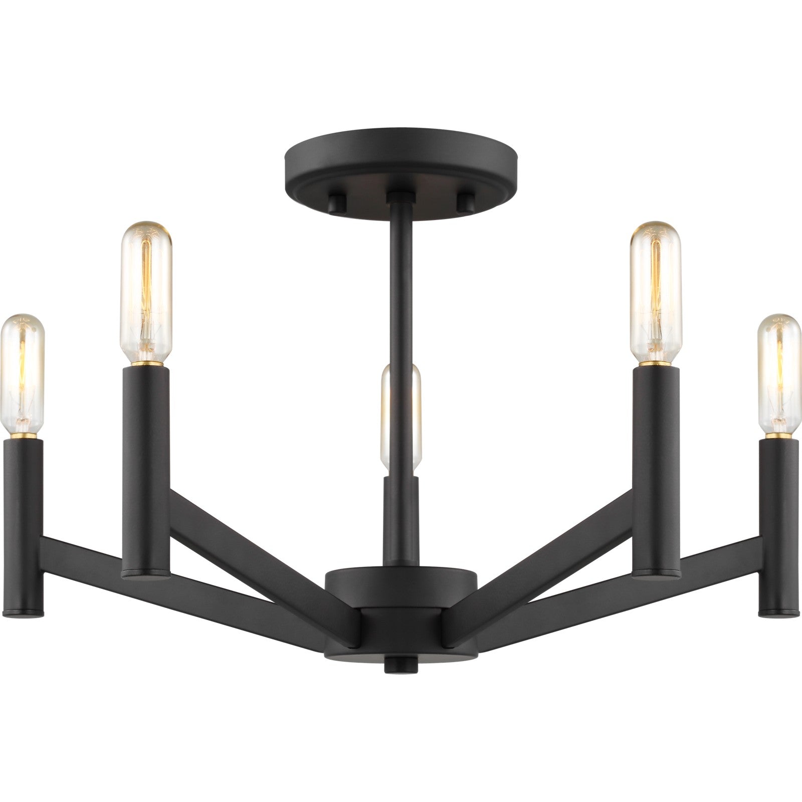 Vector Five Light Semi-Flush Mount Chrome - Visual Comfort Ceiling Lights
