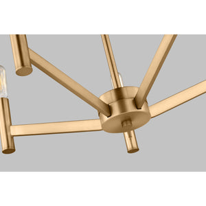 Vector Five Light Semi-Flush Mount Chrome - Visual Comfort Ceiling Lights