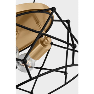 Zarra Two Light Flush Mount Satin Brass - Visual Comfort Ceiling Lights
