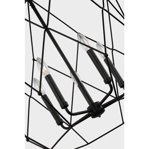 Zarra Large Five Light Lantern Satin Brass - Visual Comfort Ceiling Lights