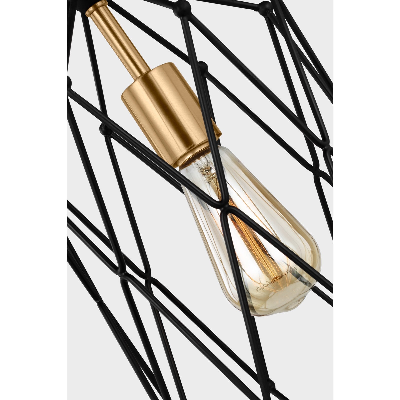 Zarra Small One Light Lantern Satin Brass - Visual Comfort Ceiling Lights