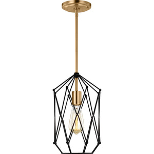 Zarra Small One Light Lantern Satin Brass - Visual Comfort Ceiling Lights