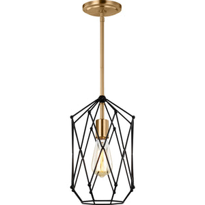 Zarra Small One Light Lantern Satin Brass - Visual Comfort Ceiling Lights