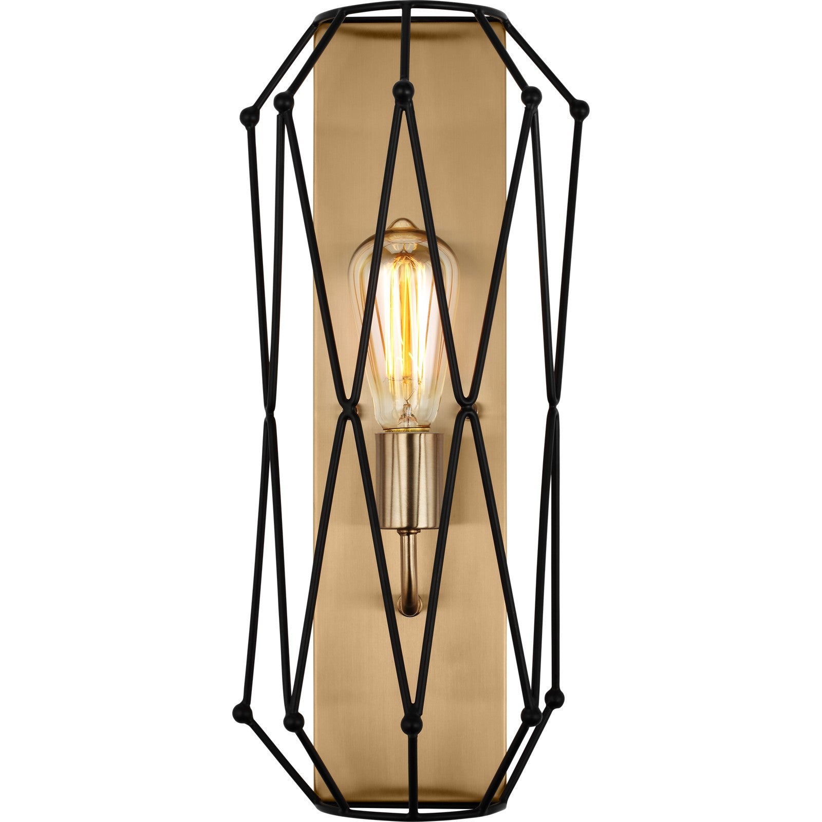 Zarra One Light Wall / Bath Sconce Satin Brass - Visual Comfort Wall Lights