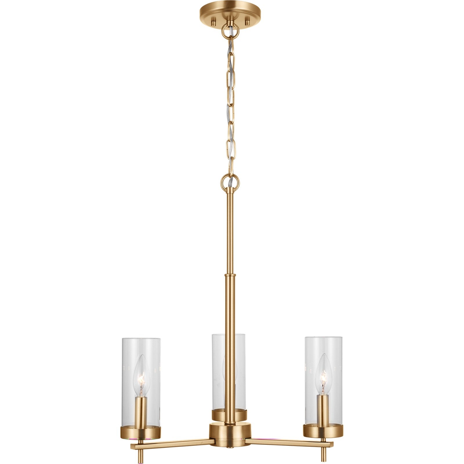 Zire Three Light Chandelier in Chrome
