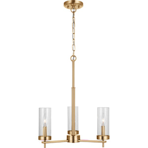 Zire Three Light Chandelier in Chrome