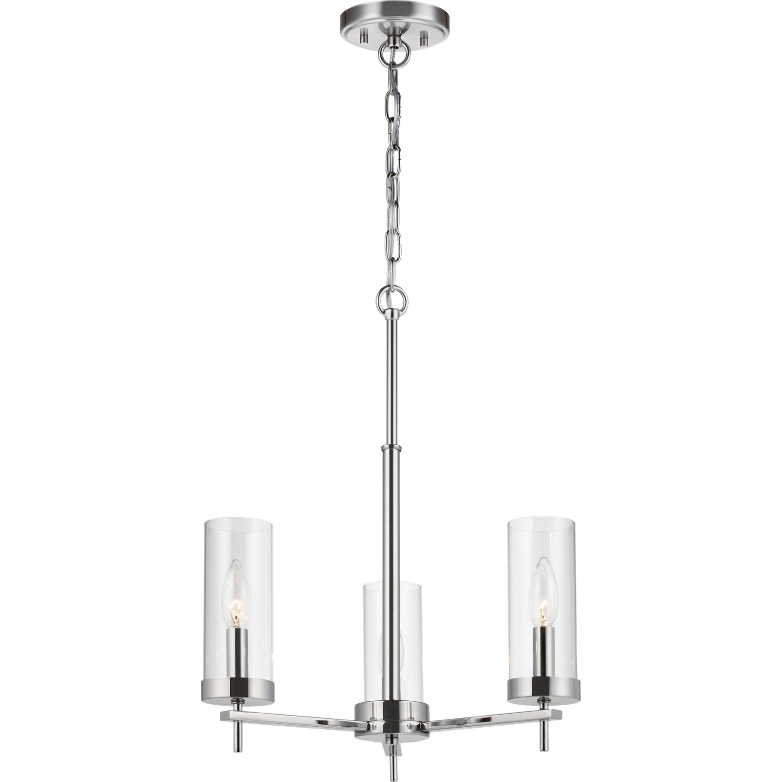Zire Three Light Chandelier in Chrome - Visual Comfort Ceiling Lights