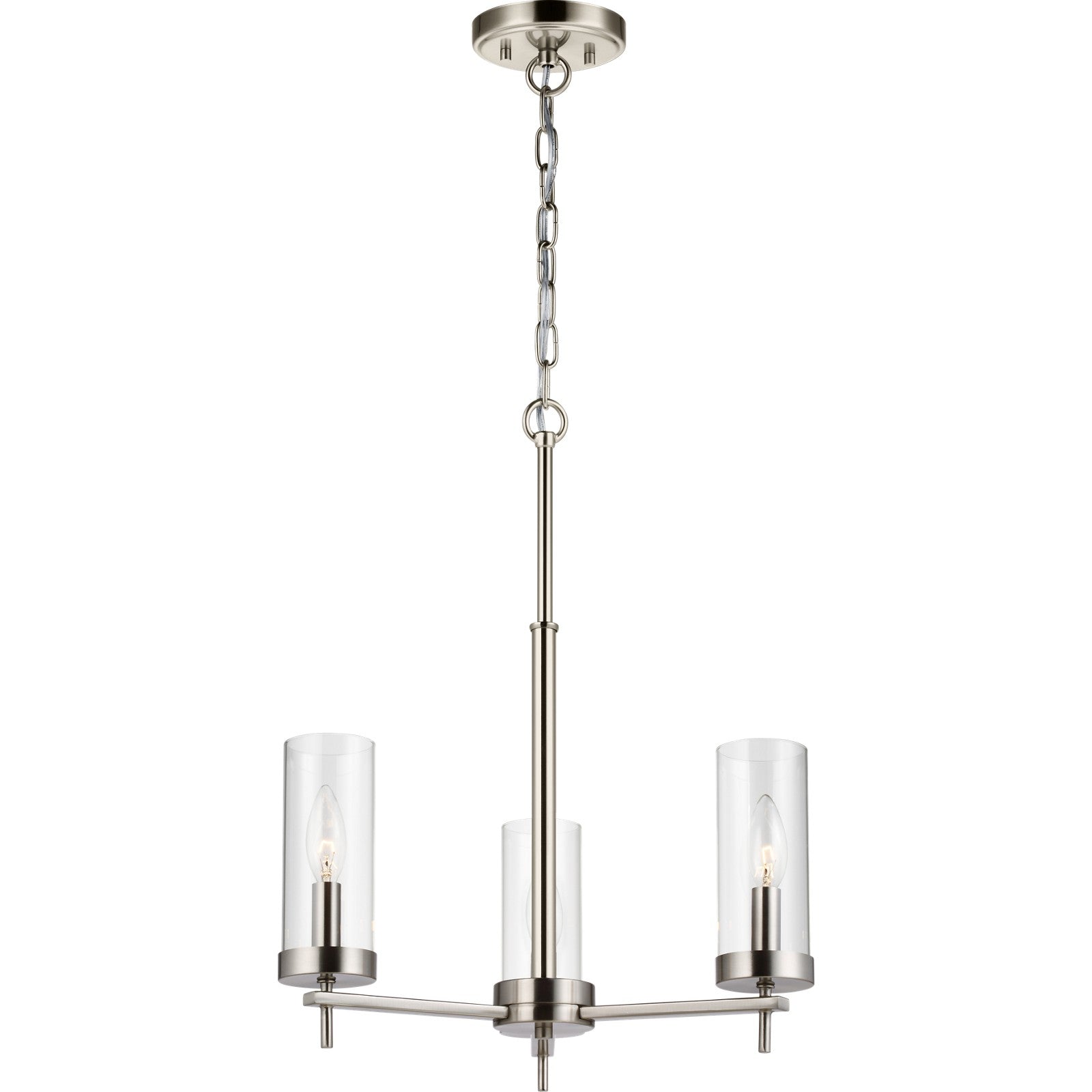 Zire Three Light Chandelier in Chrome - Visual Comfort Ceiling Lights