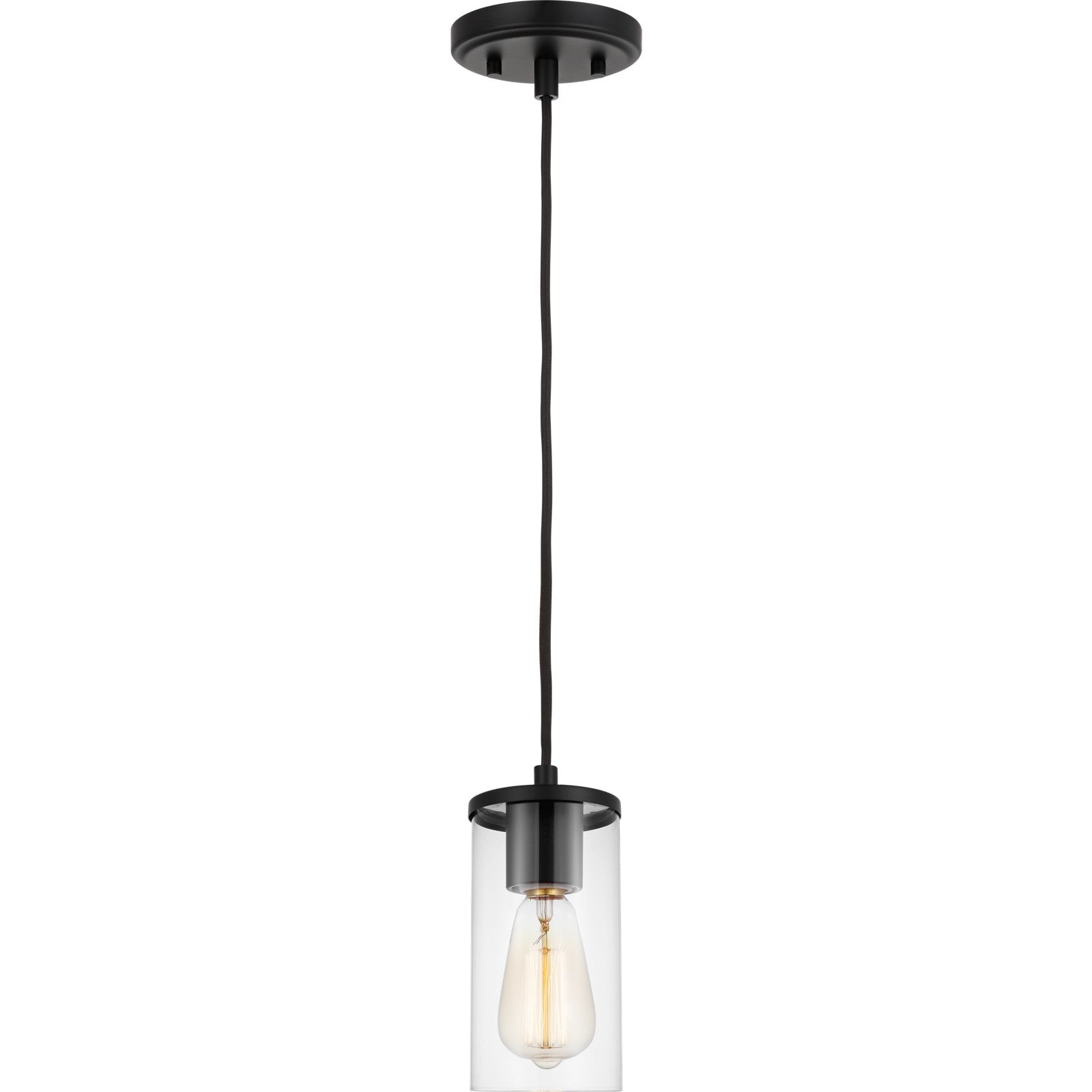 Zire One Light Mini-Pendant in Chrome - Visual Comfort Ceiling Lights