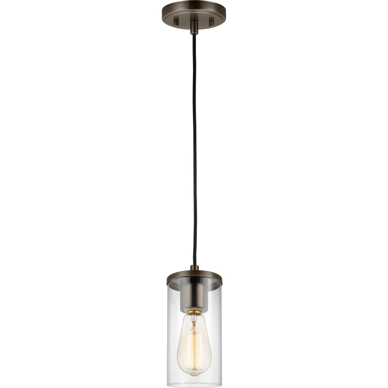 Zire One Light Mini-Pendant in Chrome - Visual Comfort Ceiling Lights