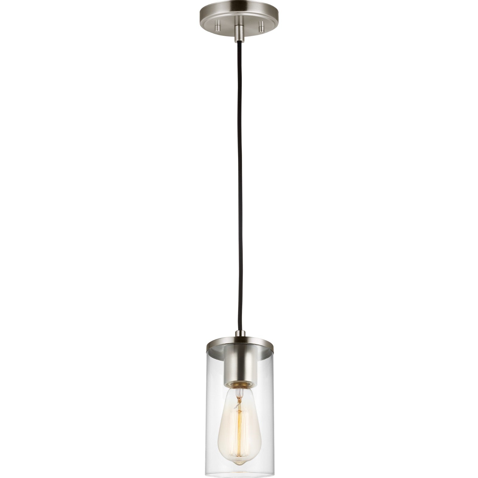 Zire One Light Mini-Pendant in Chrome - Visual Comfort Ceiling Lights