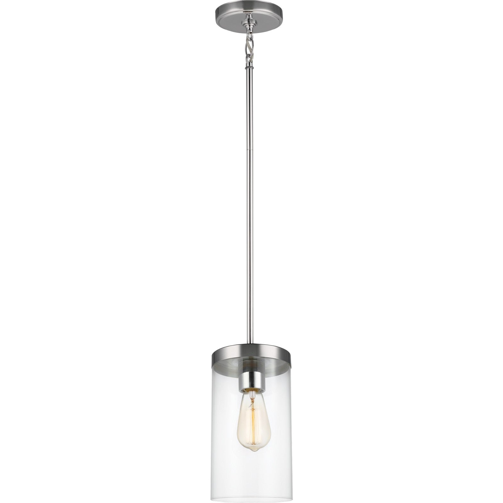 Zire One Light Pendant in Chrome - Visual Comfort Ceiling Lights