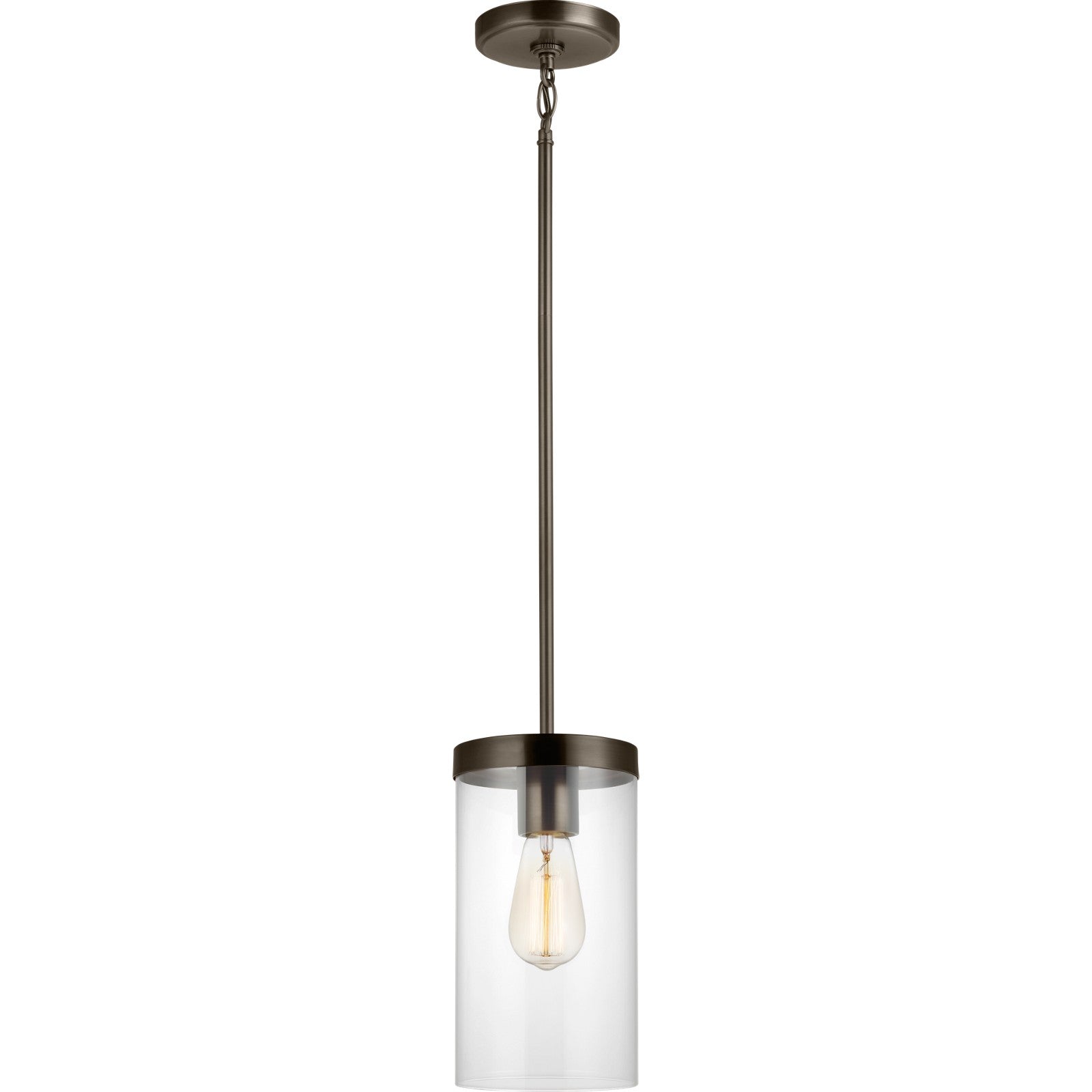 Zire One Light Pendant in Chrome - Visual Comfort Ceiling Lights