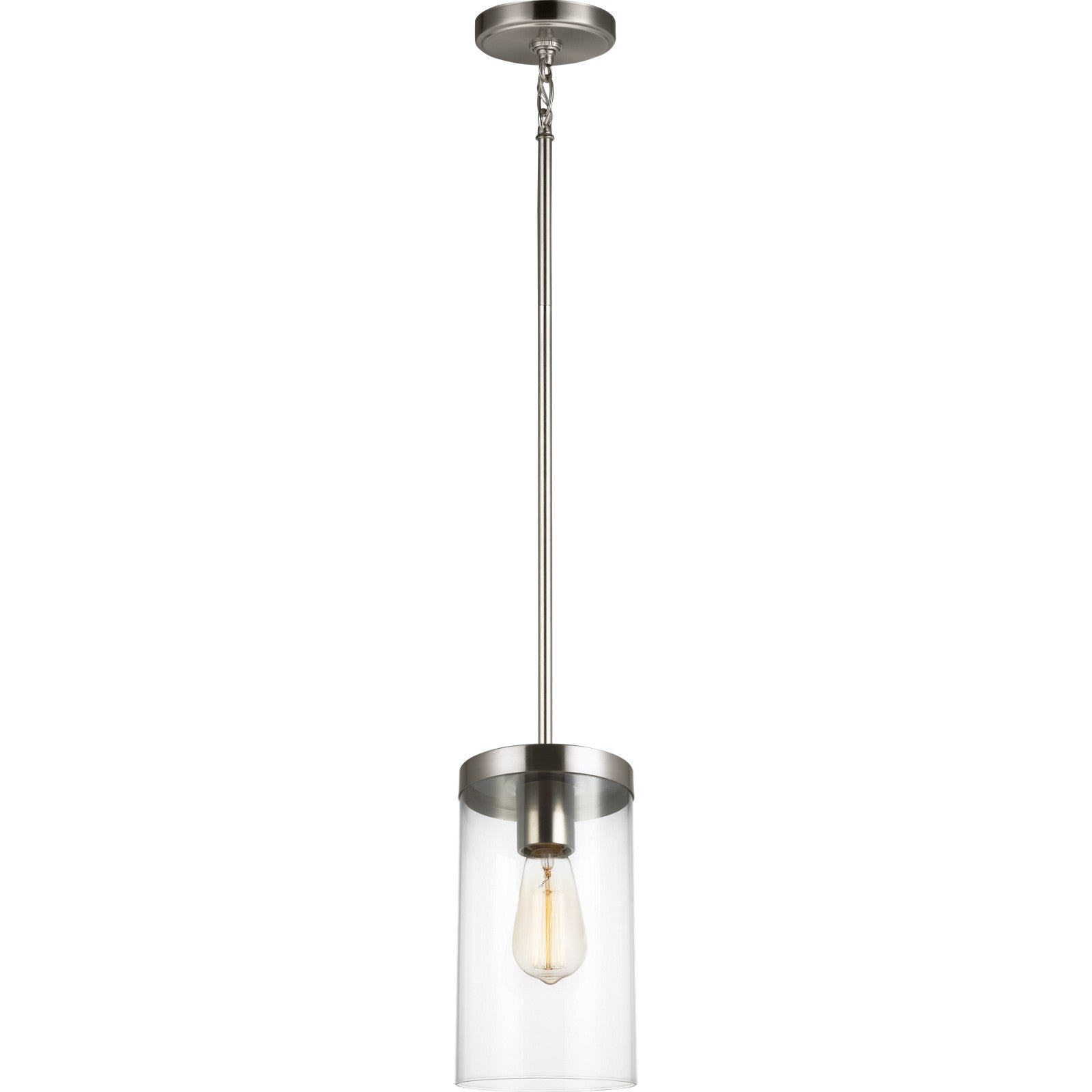 Zire One Light Pendant in Chrome - Visual Comfort Ceiling Lights