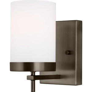 Zire One Light Wall / Bath Sconce in Pewter Bronze Bulbs IIncluded - Visual Comfort Wall Lights