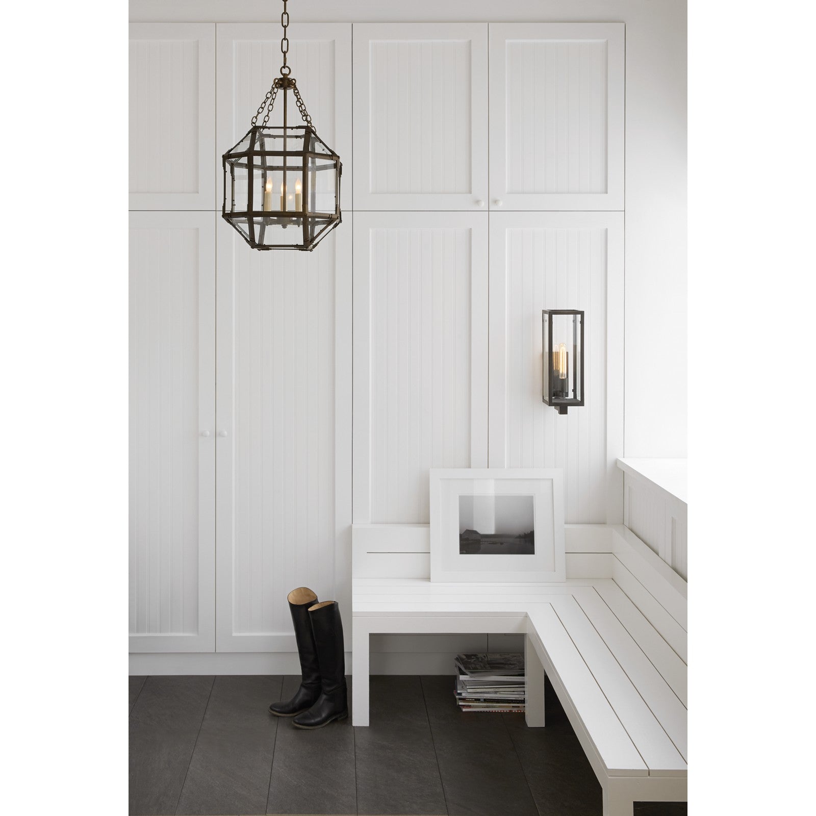 Fresno Framed Medium Sconce - Visual Comfort Outdoor Lighting