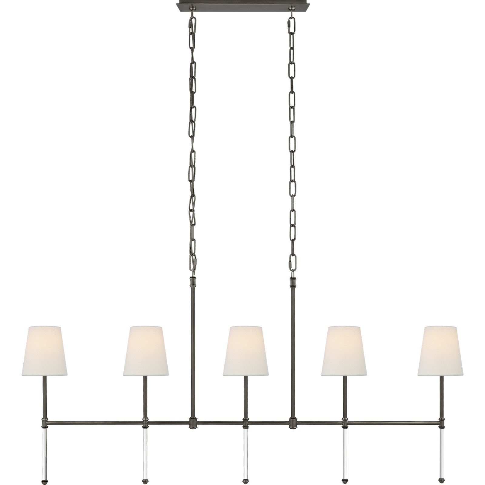 Camille Medium Linear Chandelier - Visual Comfort Ceiling Lights