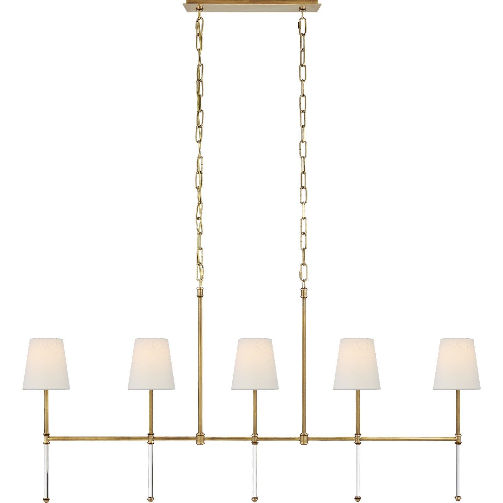 Camille Medium Linear Chandelier - Visual Comfort Ceiling Lights