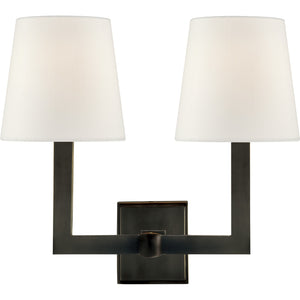 Square Tube Double Sconce - Visual Comfort Wall Lights