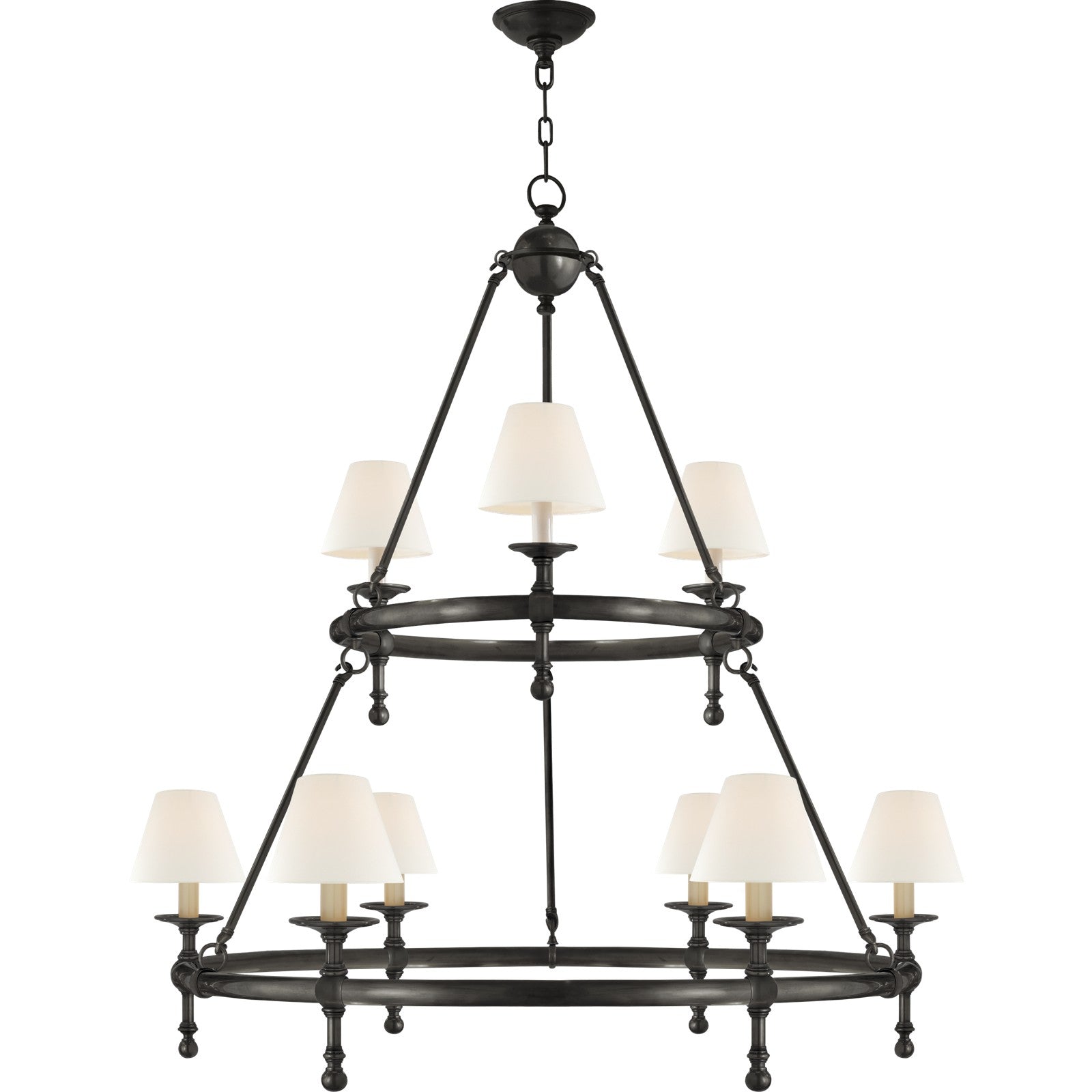 Classic Two-Tier Ring Chandelier - Visual Comfort Ceiling Lights