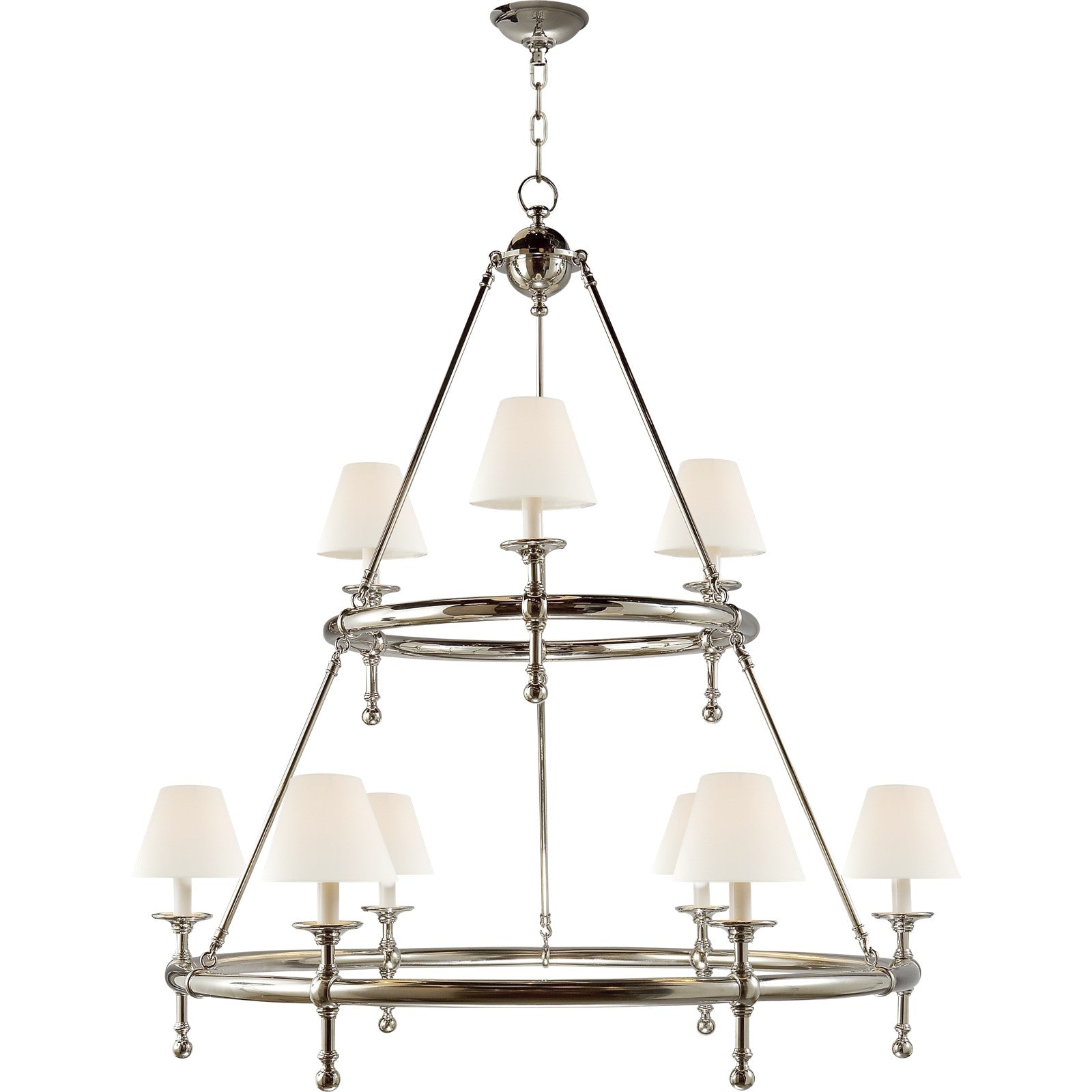Classic Two-Tier Ring Chandelier - Visual Comfort Ceiling Lights
