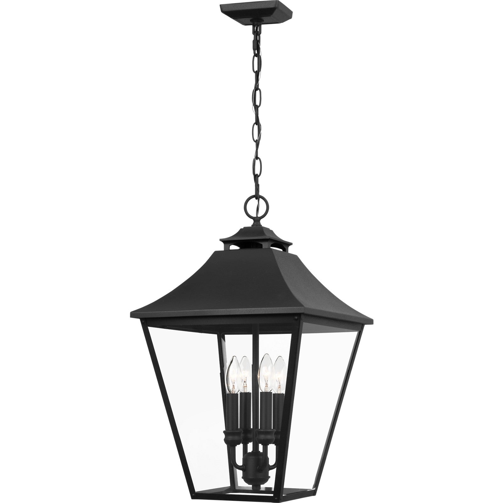 Galena Small Pendant Textured Black - Visual Comfort Outdoor Lighting
