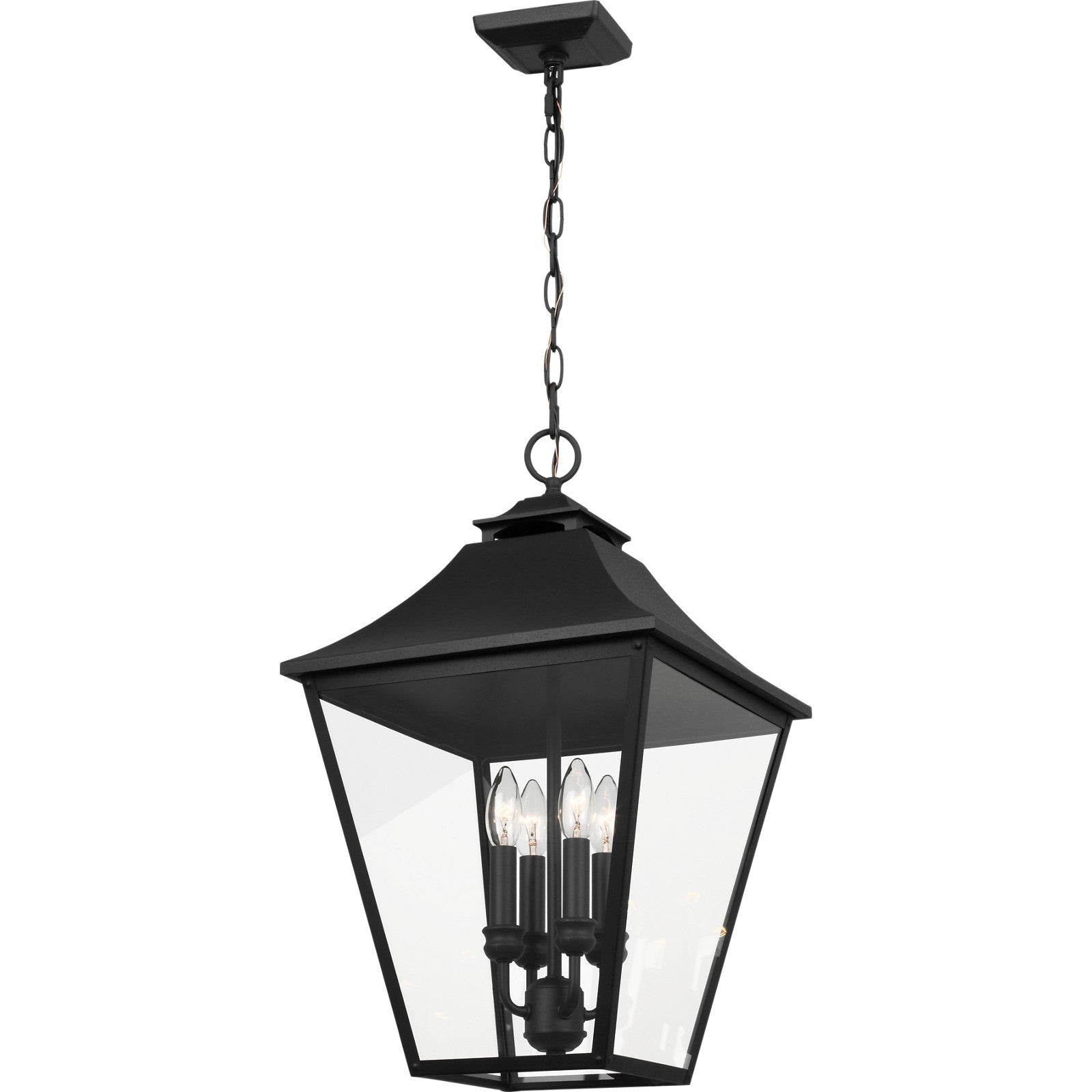 Galena Small Pendant Textured Black - Visual Comfort Outdoor Lighting