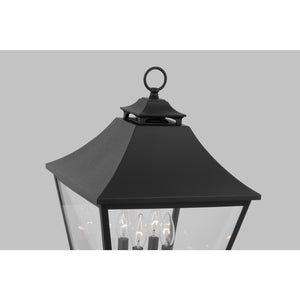 Galena Large Post Lantern Textured Black - Visual Comfort Outdoor Lighting