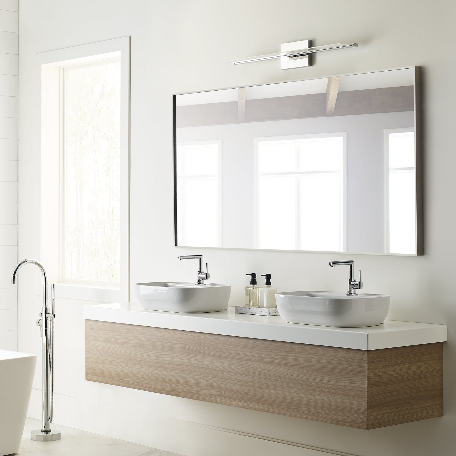 Span 36 Bath Direct chrome 3000K 90 CRI integrated led 90 cri 3000k 120v - Visual Comfort Modern 9