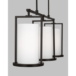 Sherwood Large Linear Chandelier Aged Iron - Visual Comfort Ceiling Lights