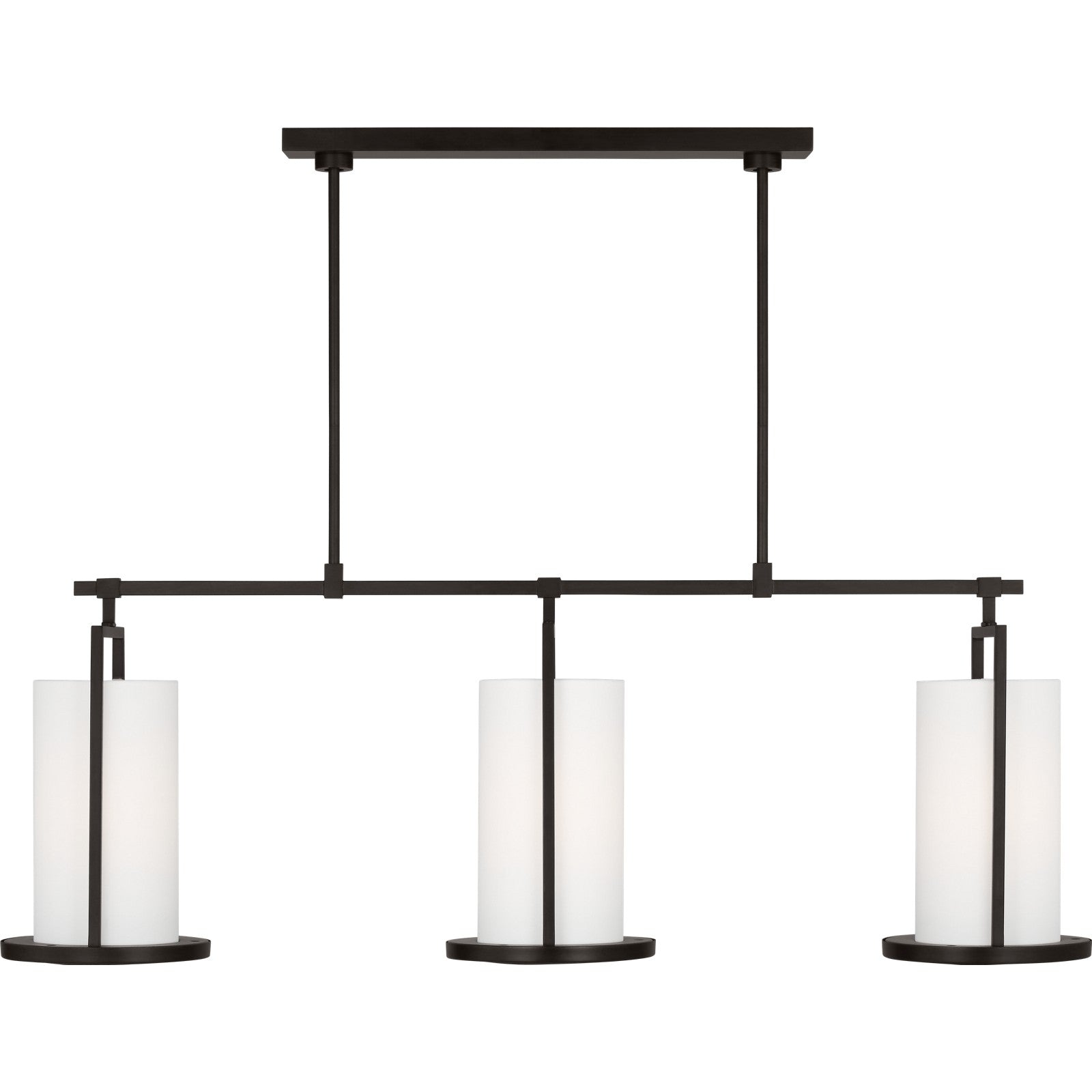 Sherwood Large Linear Chandelier Aged Iron - Visual Comfort Ceiling Lights