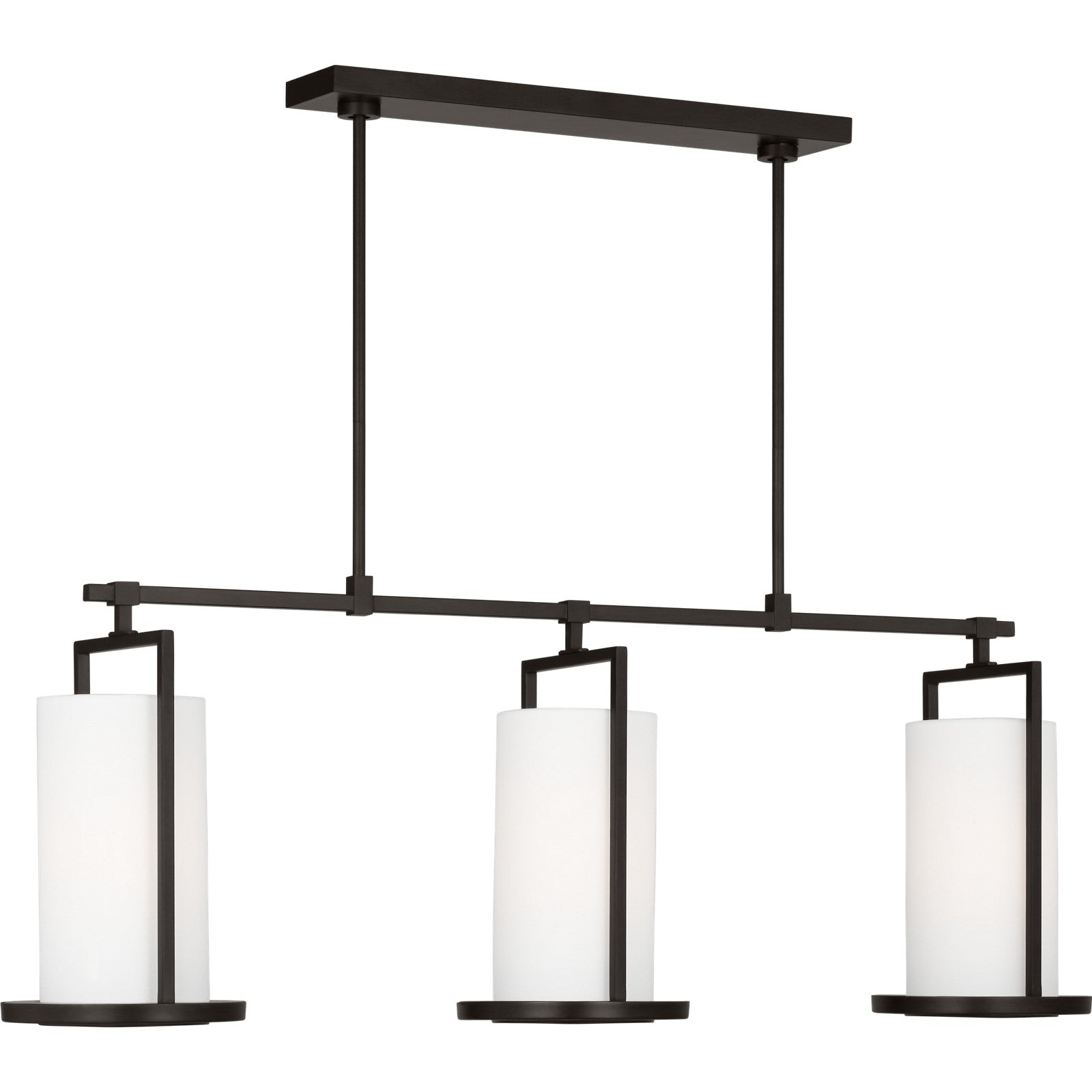 Sherwood Large Linear Chandelier Aged Iron - Visual Comfort Ceiling Lights