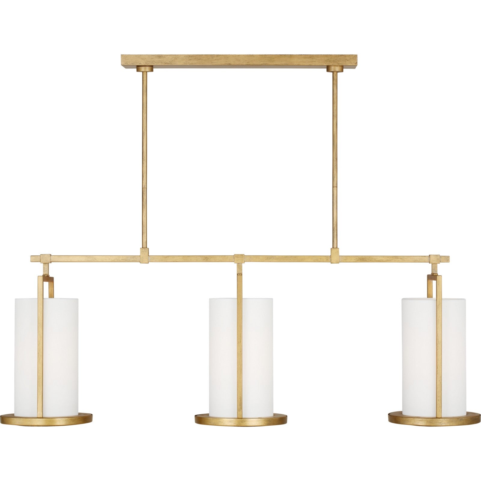 Sherwood Large Linear Chandelier Aged Iron - Visual Comfort Ceiling Lights