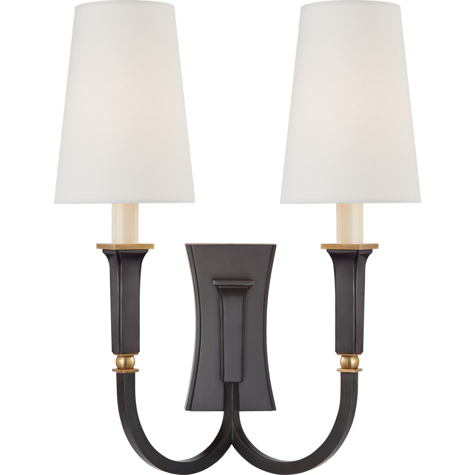 Delphia Large Double Arm Sconce - Visual Comfort Wall Lights