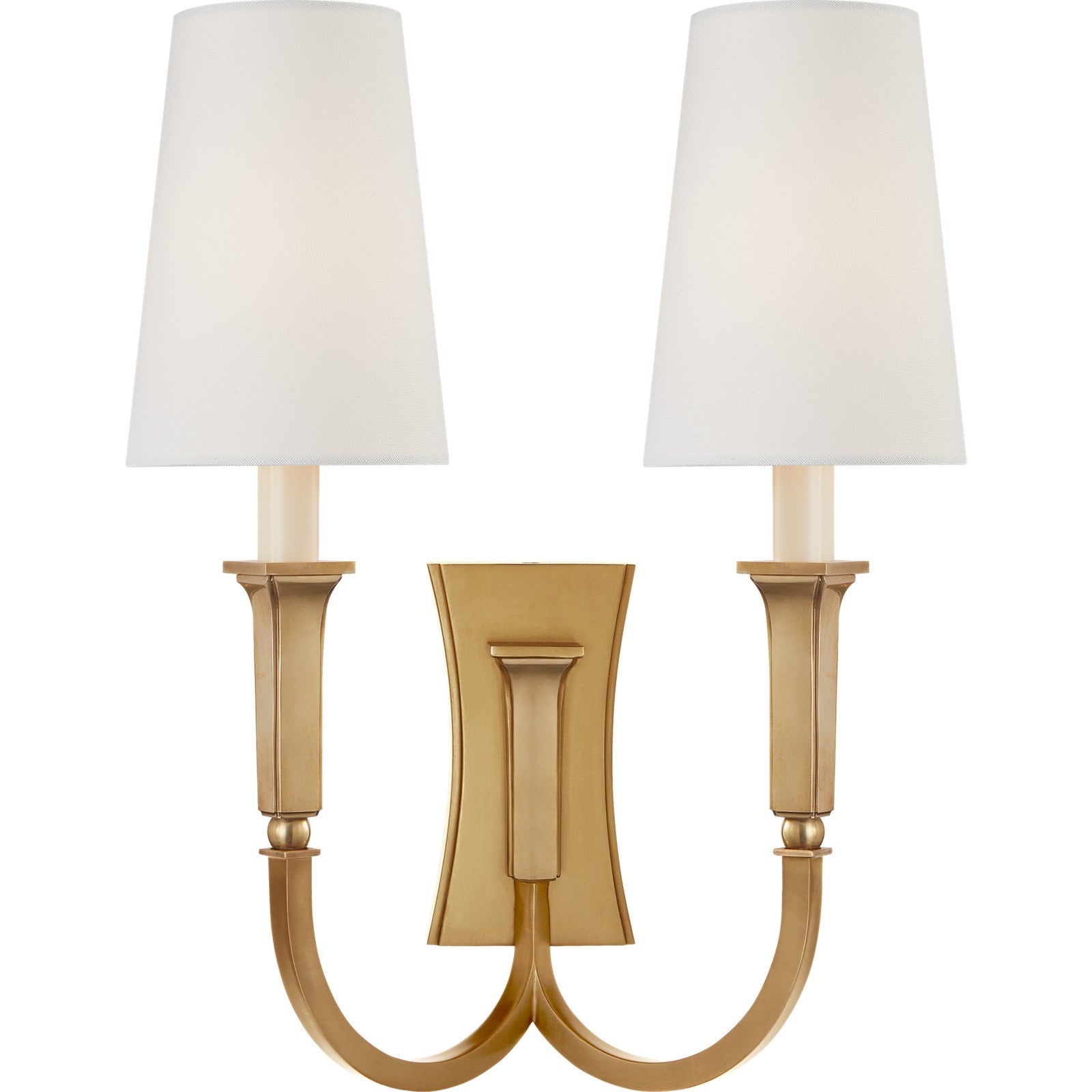 Delphia Large Double Arm Sconce - Visual Comfort Wall Lights