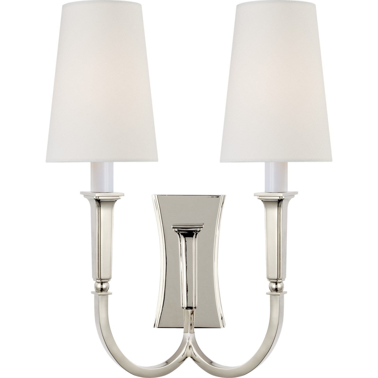 Delphia Large Double Arm Sconce - Visual Comfort Wall Lights