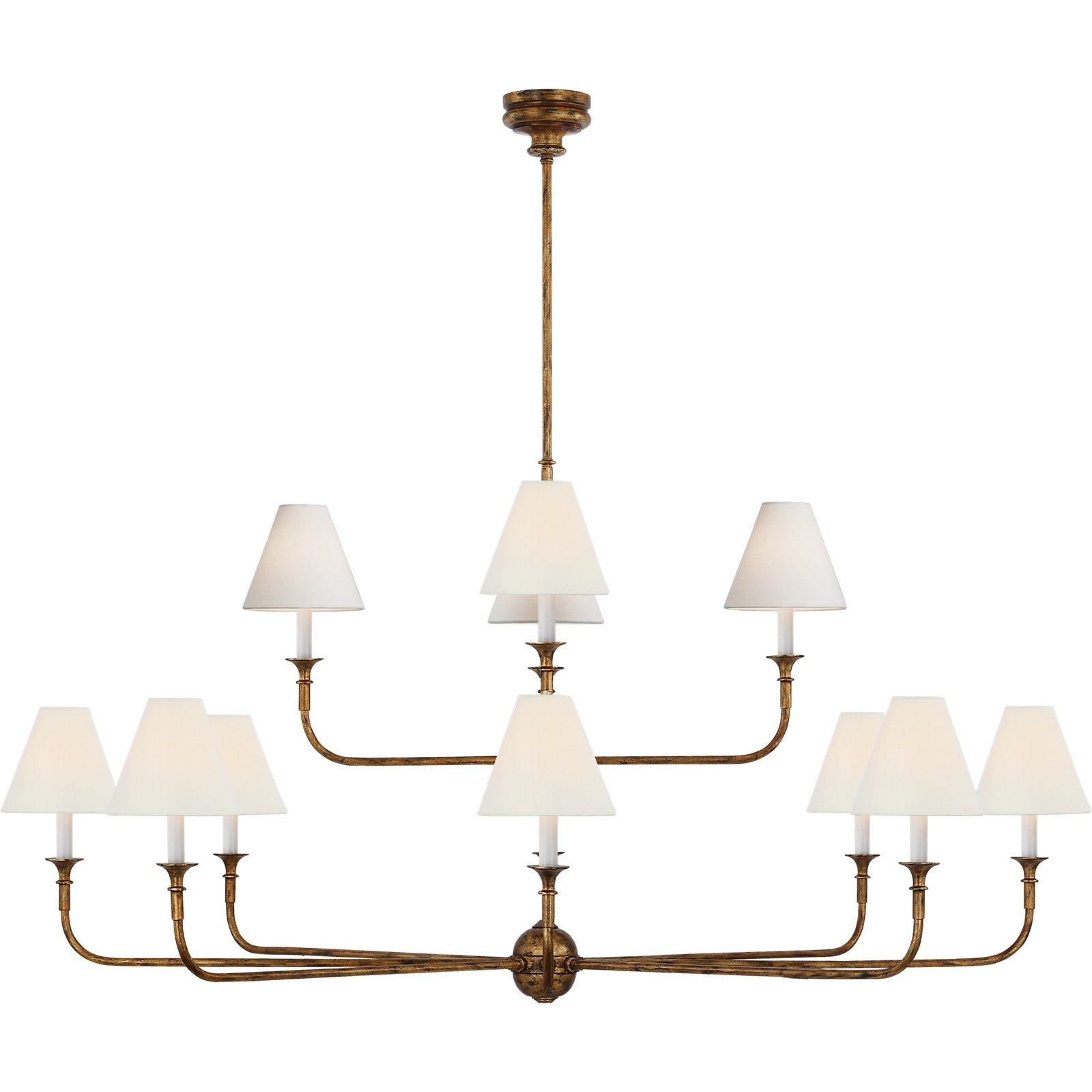 Piaf Grande Two-Tier Chandelier - Visual Comfort Ceiling Lights