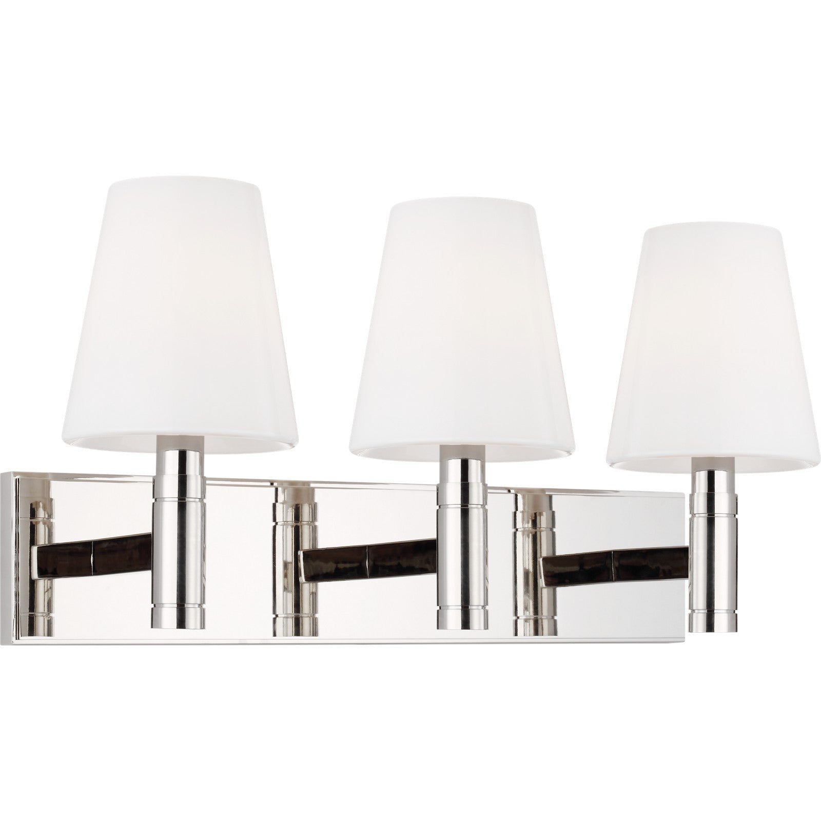 Beckham Classic 3 - Light Vanity in Polished Nickel - Visual Comfort Wall Lights