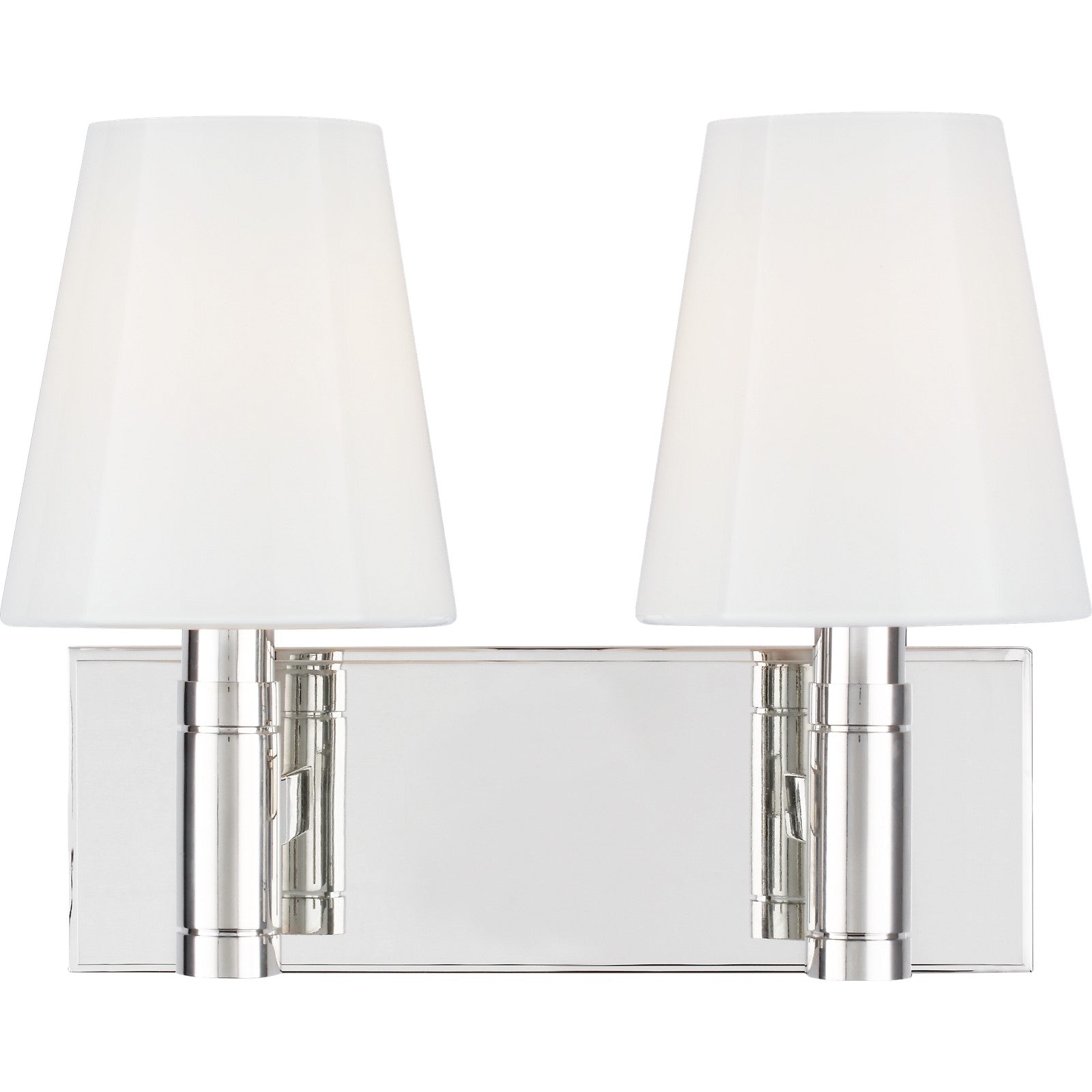 Beckham Classic Vanity in Polished Nickel - Visual Comfort Wall Lights