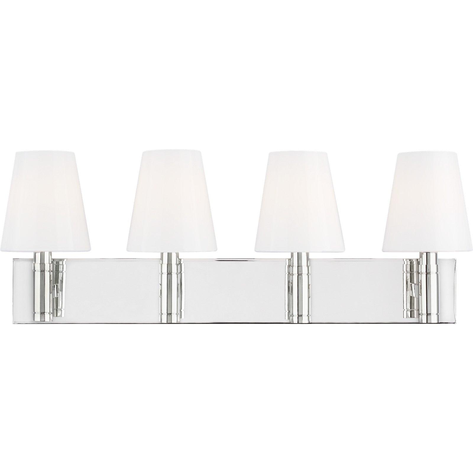 Beckham Classic 4 - Light Vanity in Polished Nickel - Visual Comfort Wall Lights