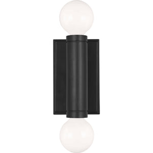 Beckham Modern Double Sconce in Burnished Brass - Visual Comfort Wall Lights