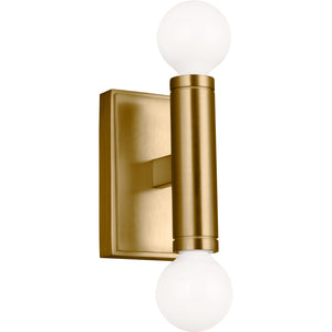 Beckham Modern Double Sconce in Burnished Brass - Visual Comfort Wall Lights
