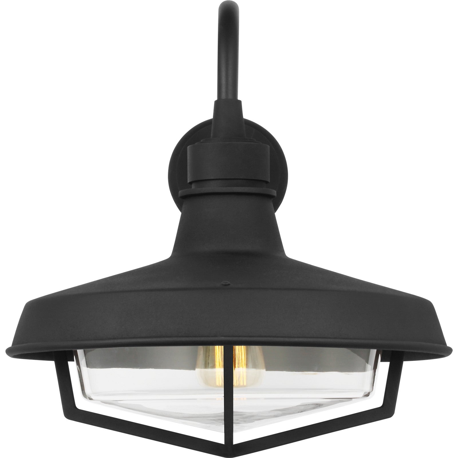 Hollis Large Wall Lantern Textured Black - Visual Comfort Outdoor Lighting